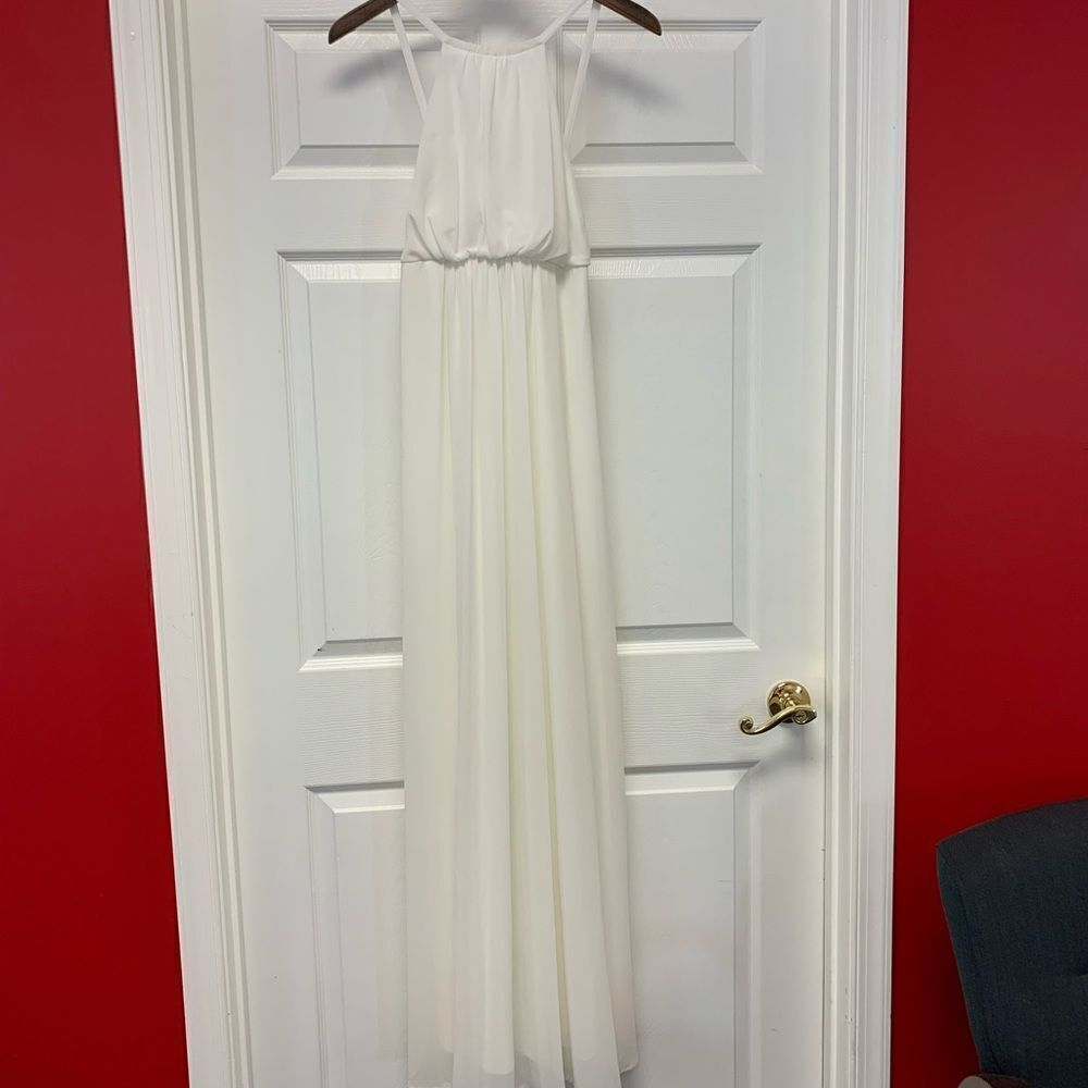 Show Me Your Mumu Ivory Grecian Dress sz S EUC